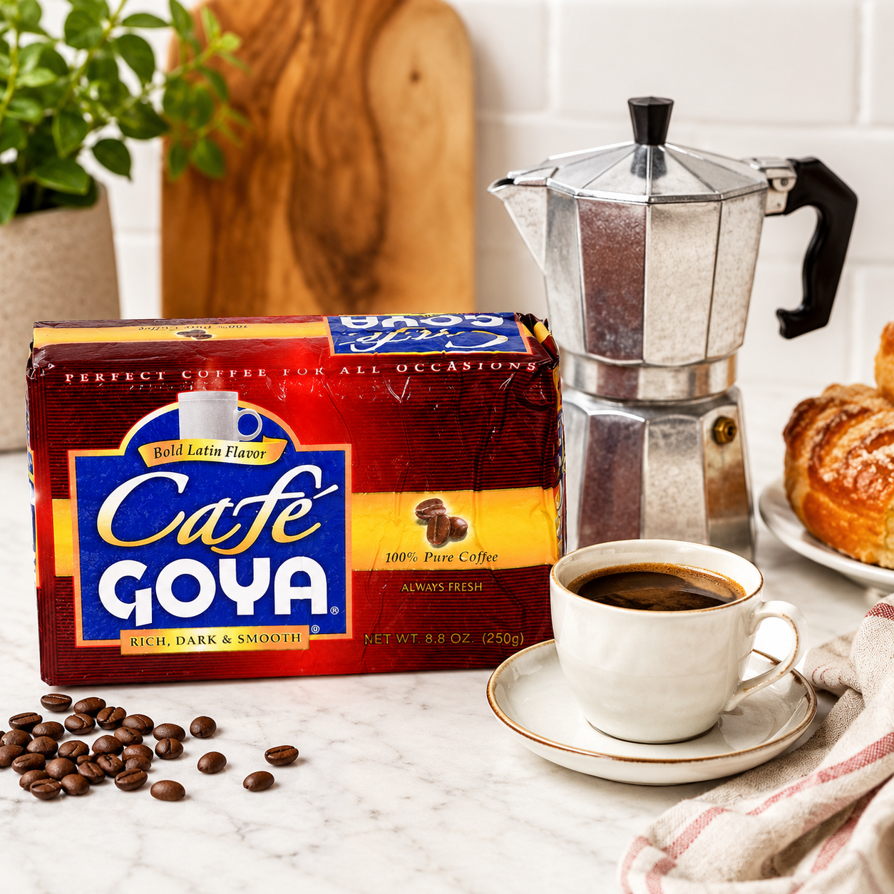 Goya 100% Pure Latin Coffee Dark Roast Ground Coffee 8.8 oz
