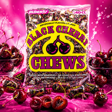 Albert's Chews Black Cherry 240 Piece Bag