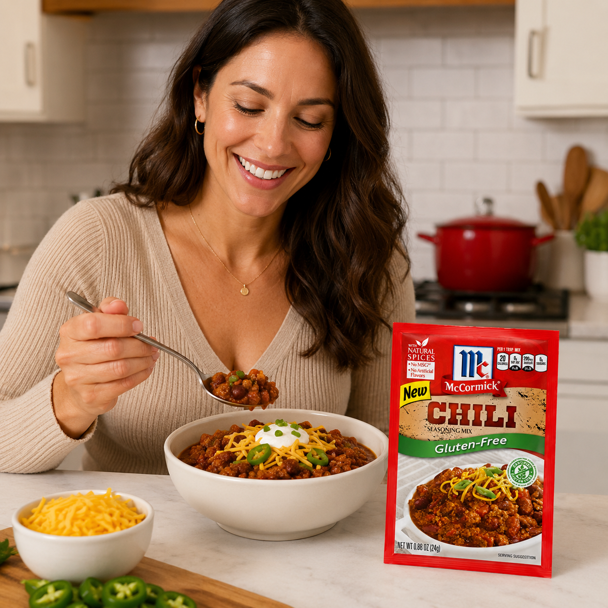 McCormick Gluten Free Chili Seasoning Mix 1 oz Packets (Pack of 4)