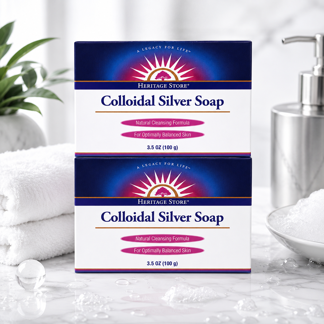 HERITAGE STORE Colloidal Silver Soap 3.5 oz Heritage Store