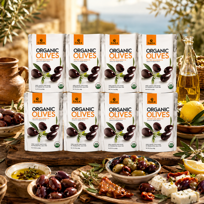 Gaea Organic Snack Pack Pitted Kalamata Olives with Sea Salt and Vinegar 2.3 oz