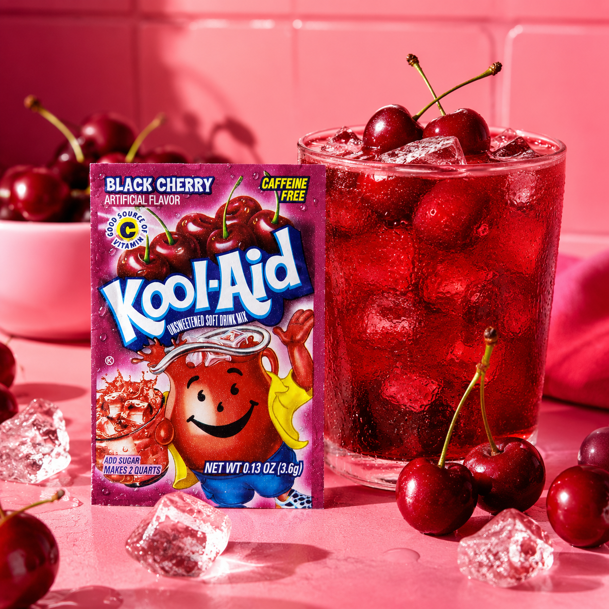 Kool-Aid Black Cherry Unsweetened Soft Drink Mix 0.13-oz Envelopes
