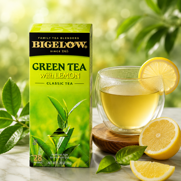 Bigelow Green Tea with Lemon Tea Bags Lemon Flavor Rich in Antioxidants 28 ct Box