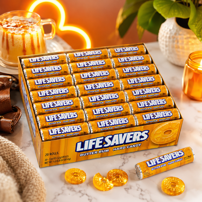 Lifesavers Butter Rum Candy, 14 Count (Pack of 20)