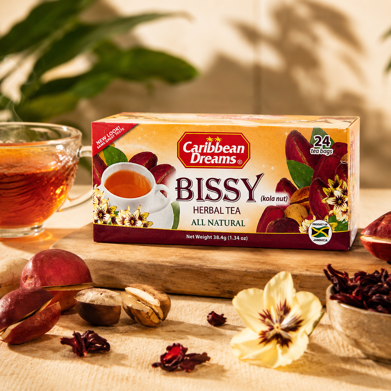 Caribbean Dreams Bissy Tea Kola Nut 24 Tea Bags