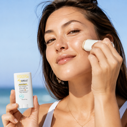 MyCHELLE Sun Shield Stick SPF 50 Tinted Mineral Reef Safe Sunscreen for Face 0.52 oz