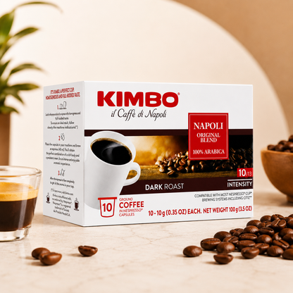 KIMBO Espresso Napoli Dark Roast Keurig K-Cups Blended and Roasted in Italy 0.35 oz