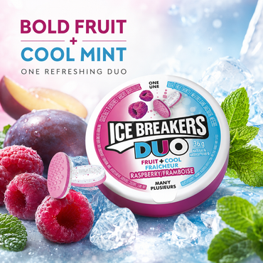 Ice Breakers Duo Raspberry Mints Sugar-Free Breath Mints 1.27 oz