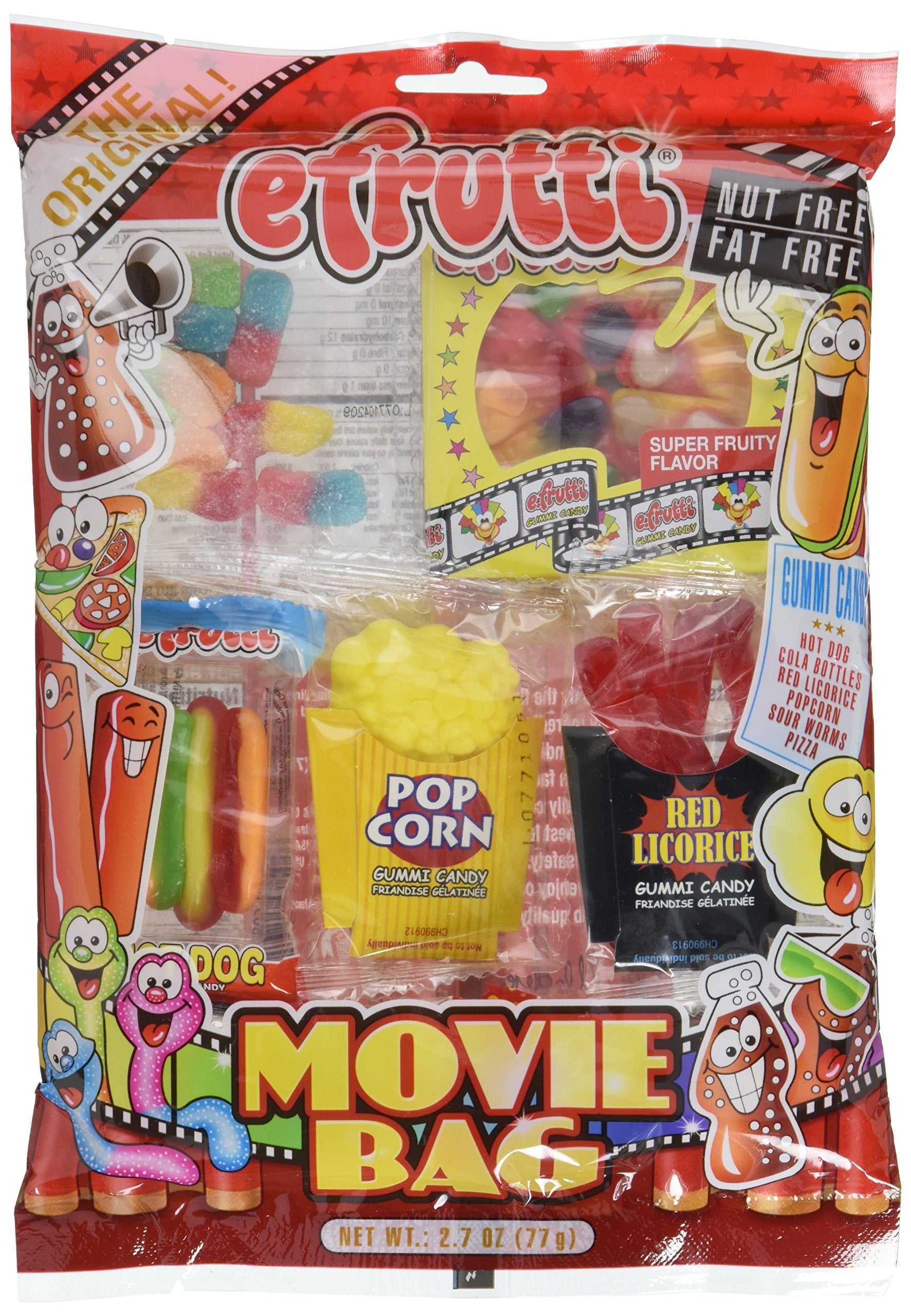 E.Frutti Gummy Candy Movie Bag 2.7 oz