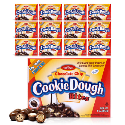 The Original Chocolate Chip Cookie Dough Bites, 3.1 oz (Pack of 12) Cookie Dough Bites
