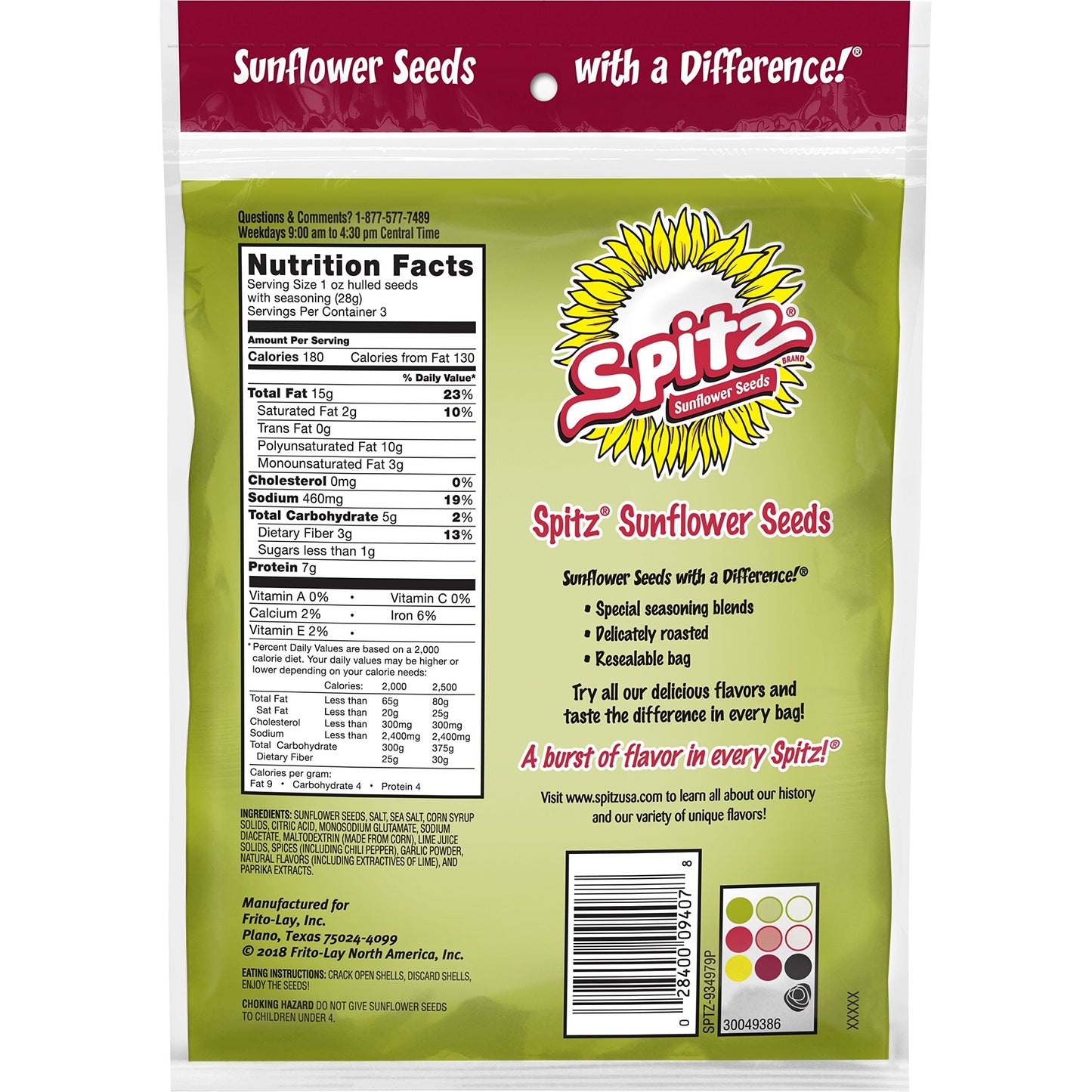 Spitz Sunflower Seeds Chili Lime 6 oz