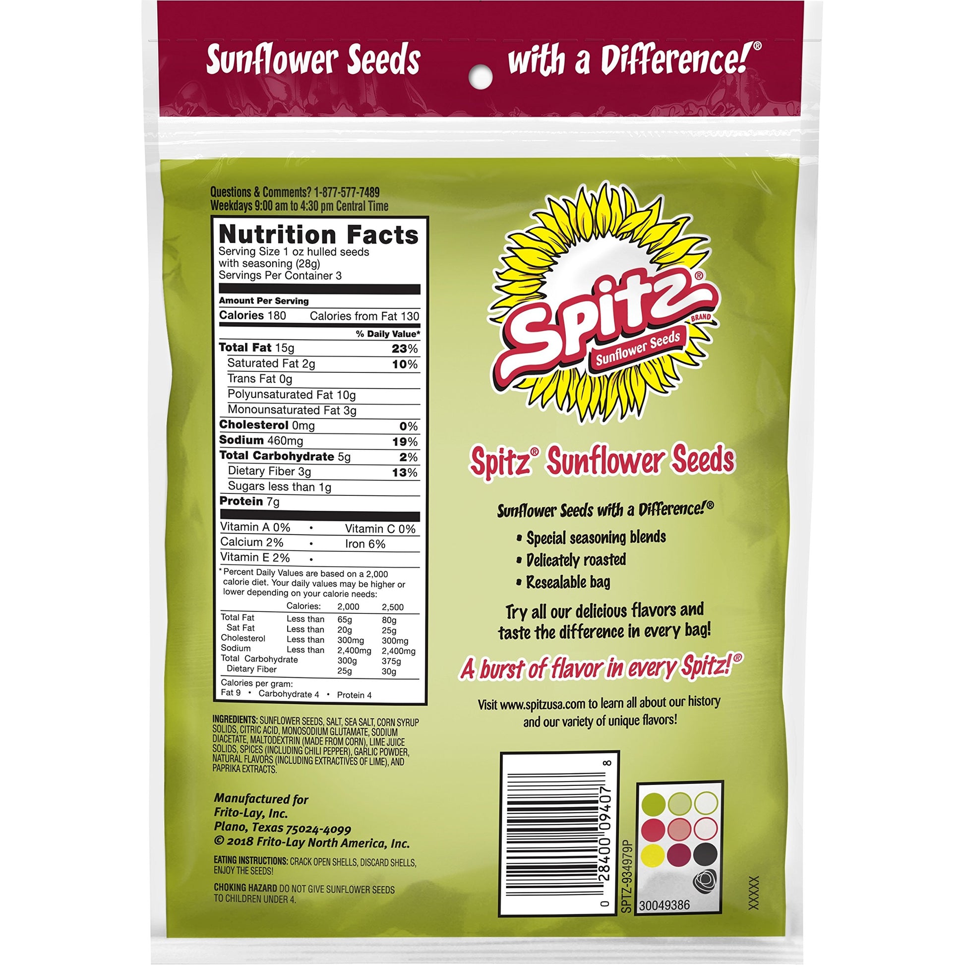 Spitz Sunflower Seeds Chili Lime 6 oz