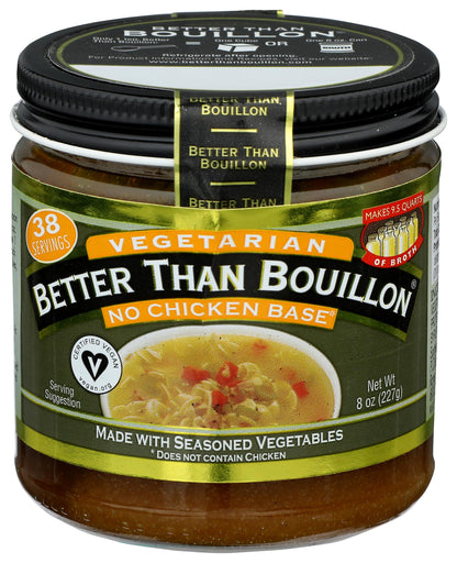 Better Than Bouillon Vegetarian No Chicken Base, Makes 38 Cups of Broth, 8 oz Better Than Bouillon