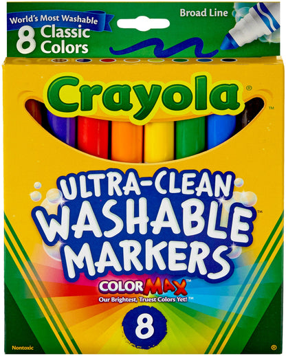 Crayola Classic Colors 8/Pkg Ultra Clean Color Max Broad Line Washable Markers