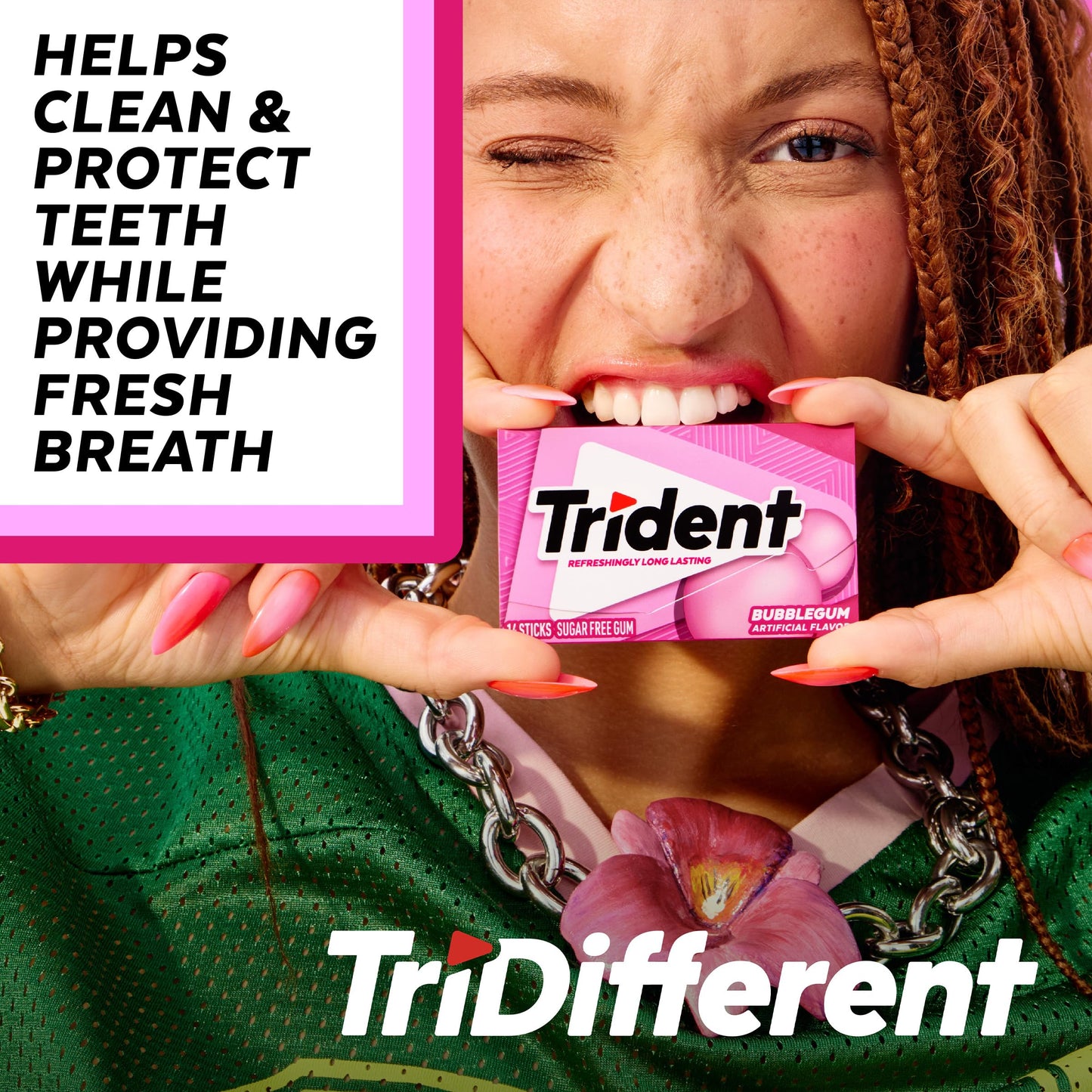 Trident Bubblegum Sugar Free Gum Gum Travel Accessories 12 Packs of 168 Total 14 Pieces