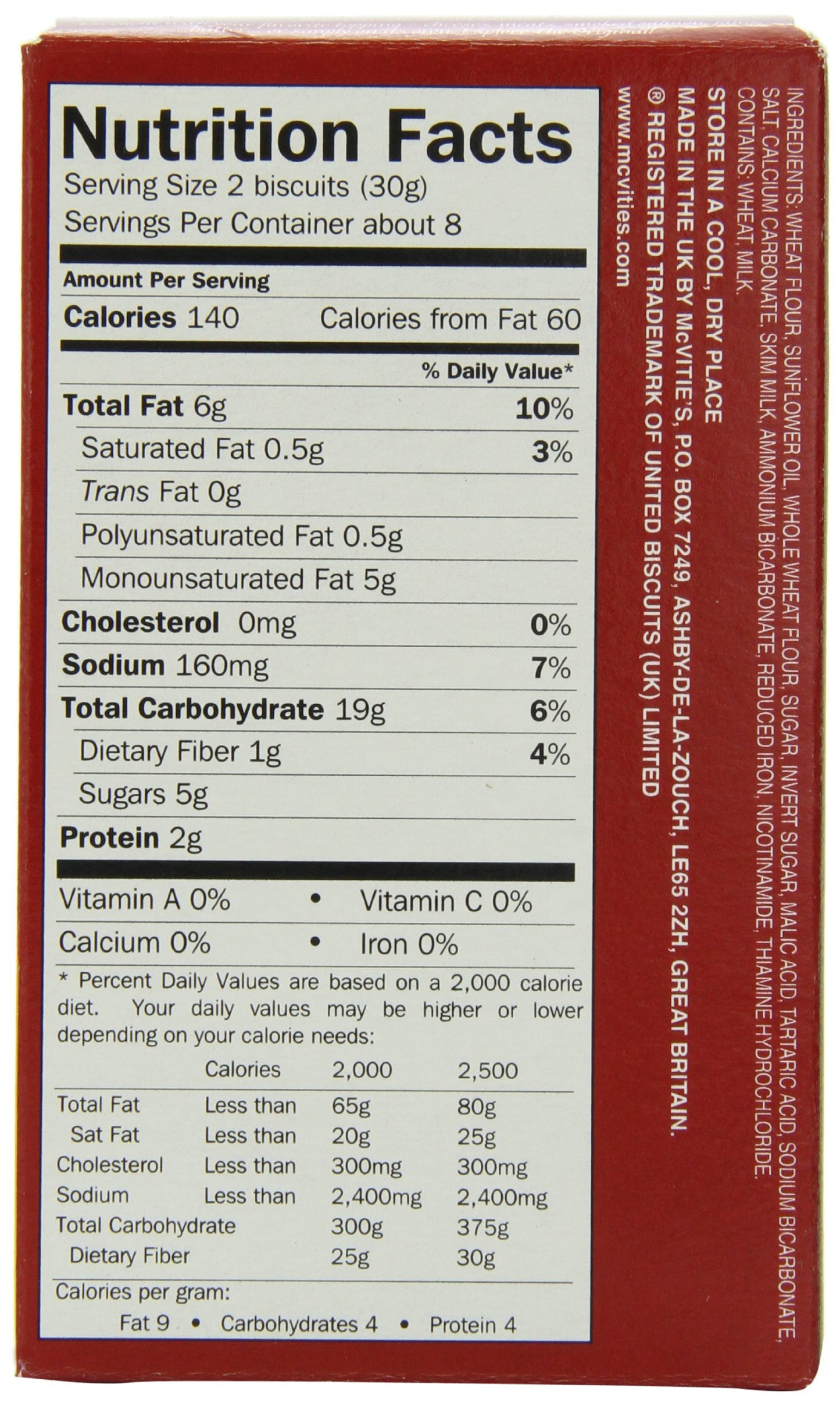 McVities Digestive Wheat Biscuits 8.8 Ounce