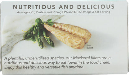 Wild Planet Mackerel Wild Fillets Olive Oil 4.4 Ounce