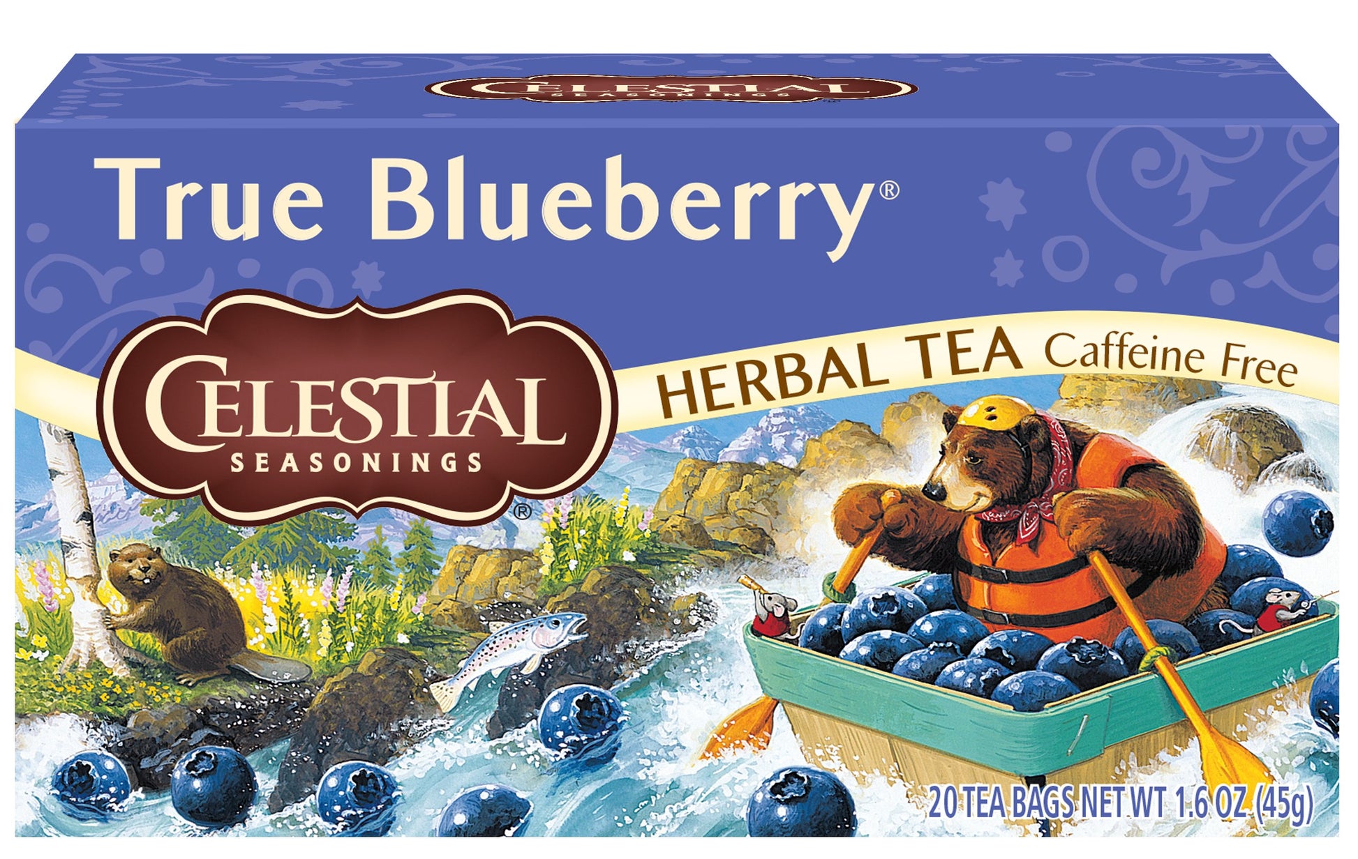 Celestial Seasonings Herbal Tea, True Blueberry, 20 Count Celestial Seasonings