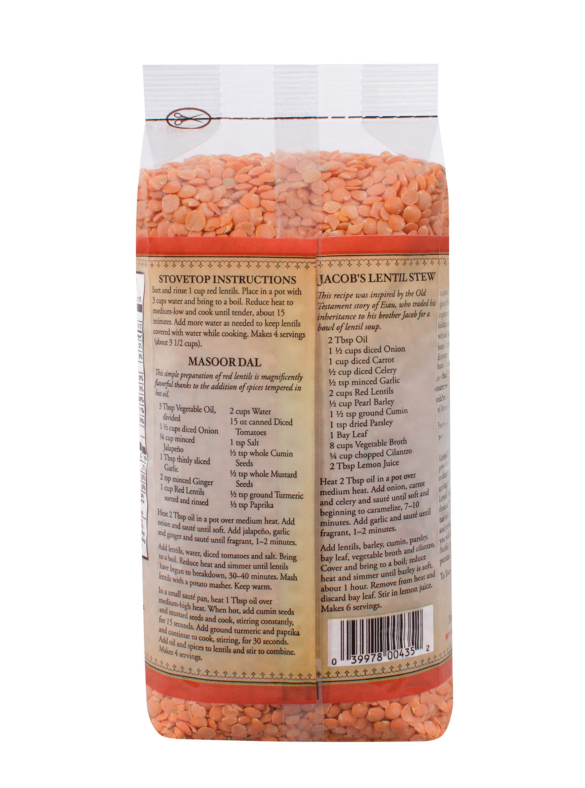 Bob's Red Mill Red Lentil Beans 27 Oz