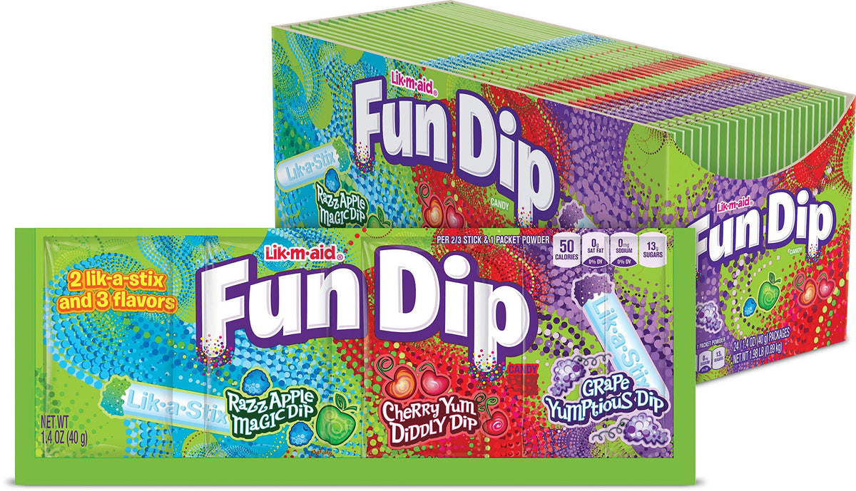 LIK-M-AID Fun Dip, 24Count Fun Dip