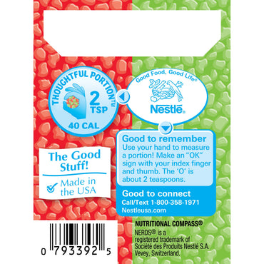 Wonka Nerds Watermelon and Wild Cherry Candy 1.65 Ounce