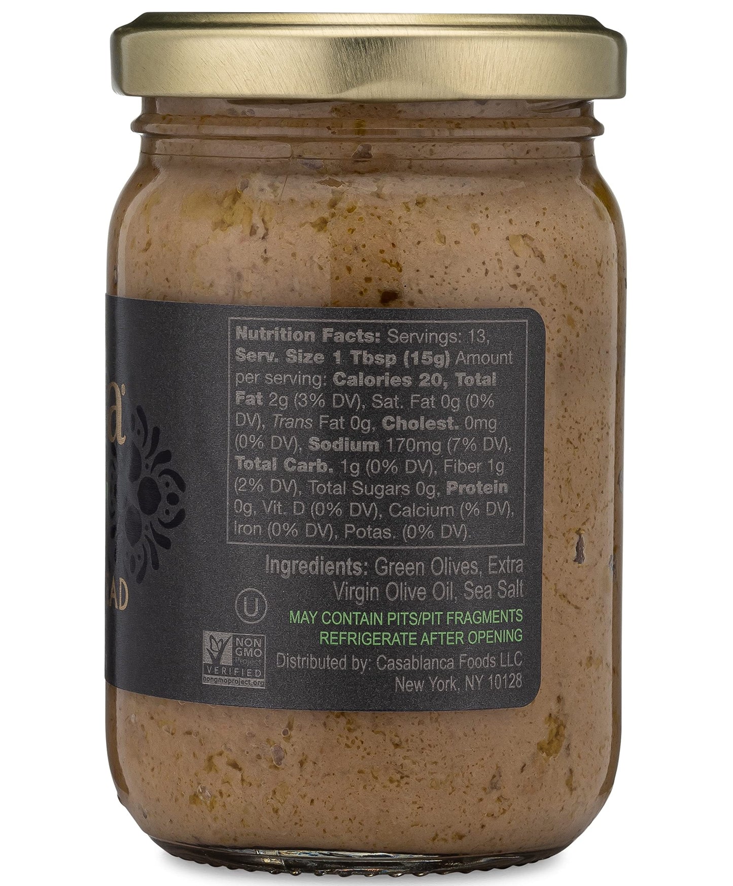 Mina Green Olive Tapenade Gourmet Spread Moroccan Olives 7 oz