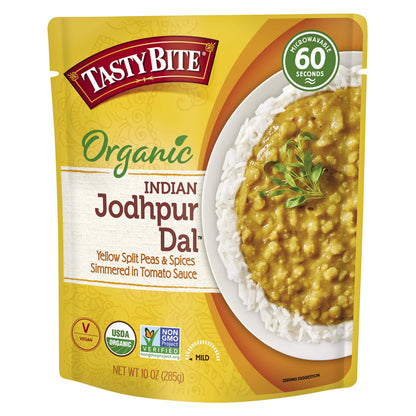 Tasty Bite Organic Jodhpur Lentils, 10 oz, Ready to Eat, Microwavable Entree Tasty Bite