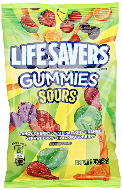 Lifesavers Sour Gummies Assorted Flavors, 7 oz Lifesavers