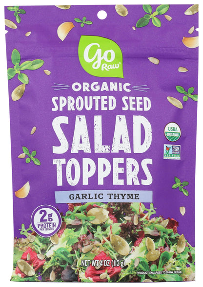 Go Raw - Organic Sprouted Seed Salad Toppers Garlic Thyme - 4 oz Go Raw
