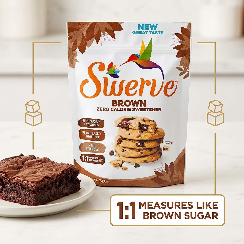 Swerve Brown Sweetener, 12 oz (Pack of 3) Swerve
