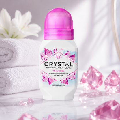 Crystal Essence Mineral Body Deodorant Roll-On Unscented 2.25 fl oz