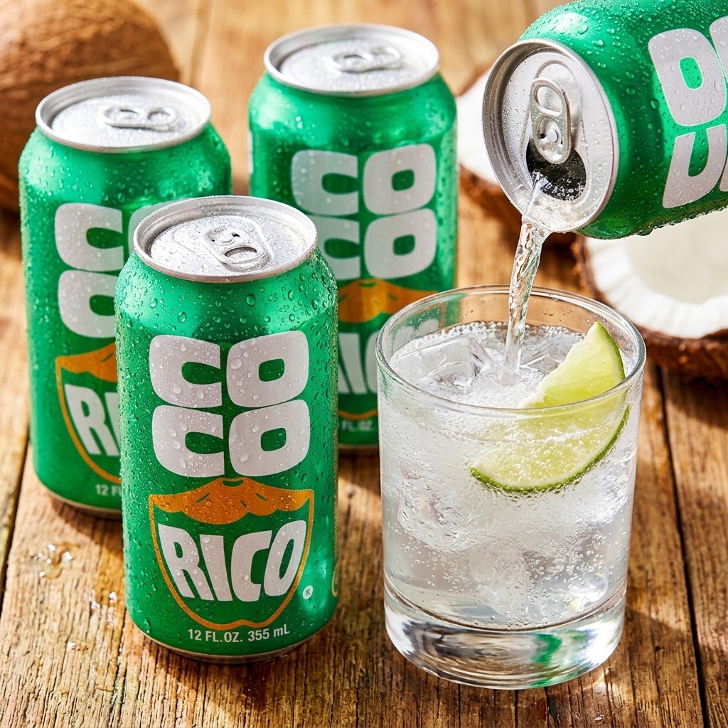 Coco Rico Coconut Soda, 12 oz Cans (Pack of 18, 216 fl oz Total) Coco Rico