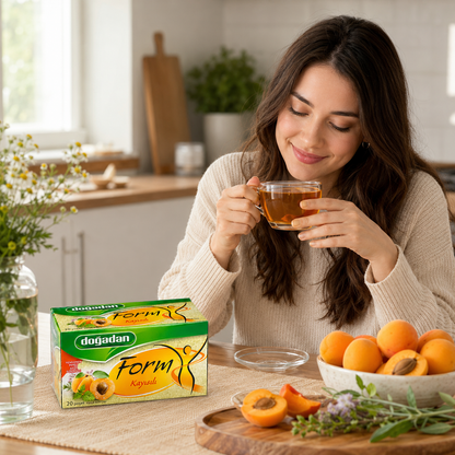 Dogadan Form Mixed Herbal Tea with Apricots 20 Tea Bags (Pack of 3)