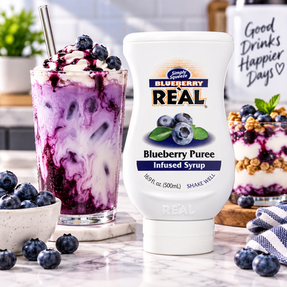 Real Infused Exotics Blueberry Puree Syrup, 16.9 fl oz ReÃƒÂ l