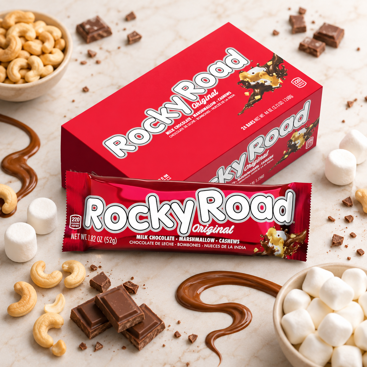 Rocky Road Bar, 1.82 Ounce (Pack of 24)