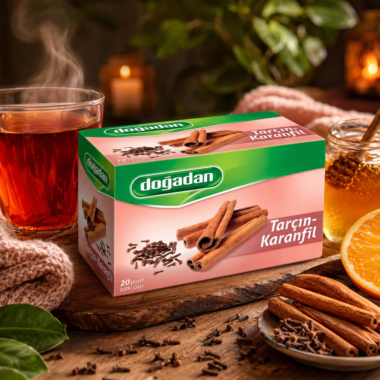 Dogadan Cinnamon Clove Herbal Tea 20 ct Box