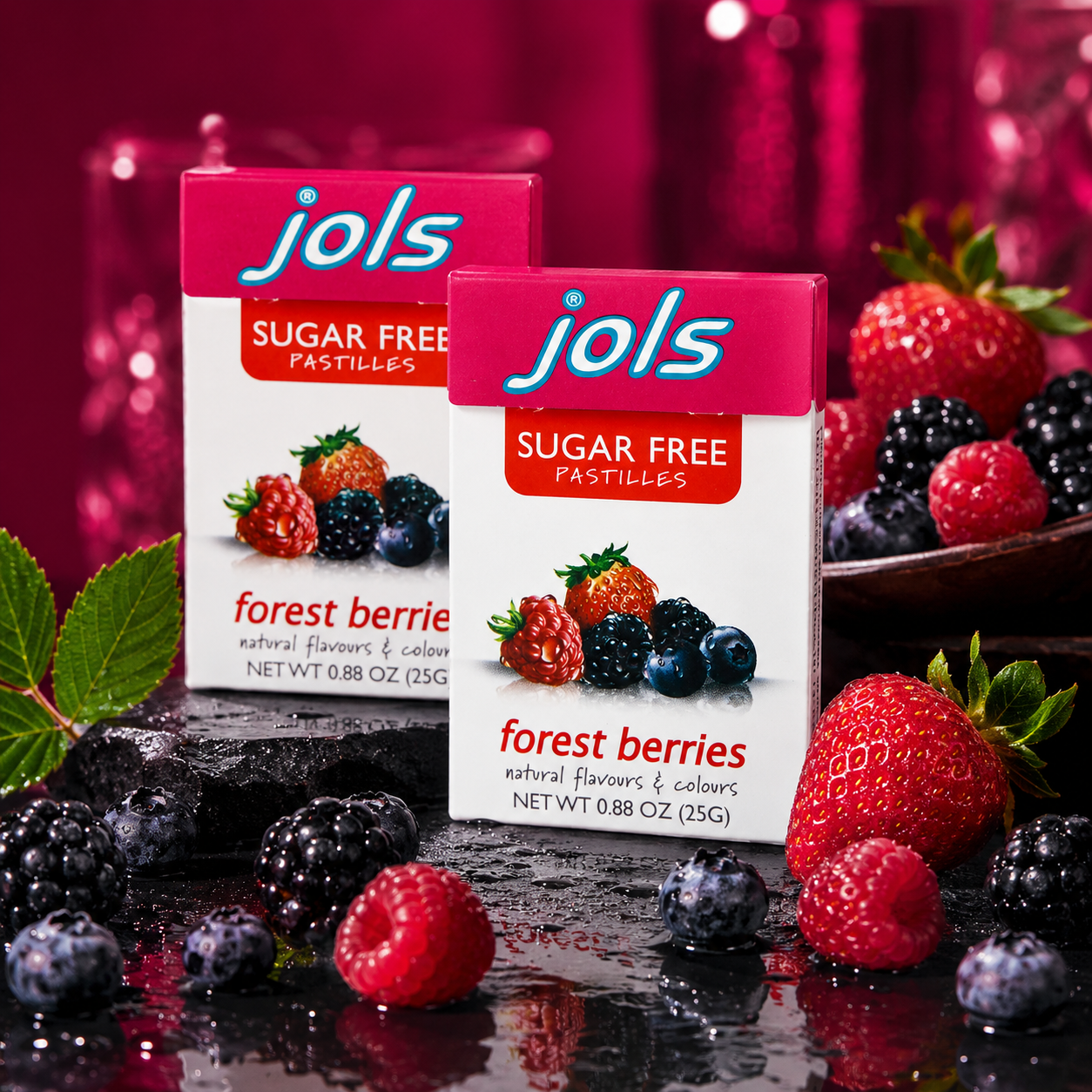 Jols Sugar Free Pastilles Forest Berry 0.88-oz Boxes Daprano & Co