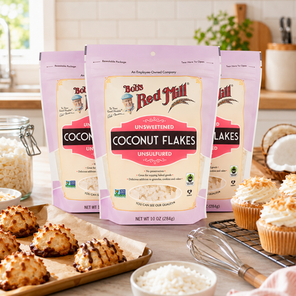 Bob's Red Mill Unsweetened Coconut Flakes Resealable 10 oz