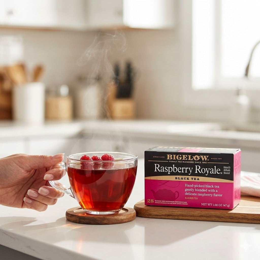 Bigelow Tea Black Tea Raspberry Royale Flavor Tea Bags All Natural Gluten Free28 ct Boxes 28 ct Boxes