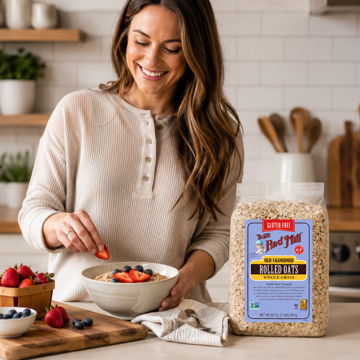 Bob's Red Mill Gluten Free Old Fashion Rolled Oats, 32-ounce (Pack of 4)