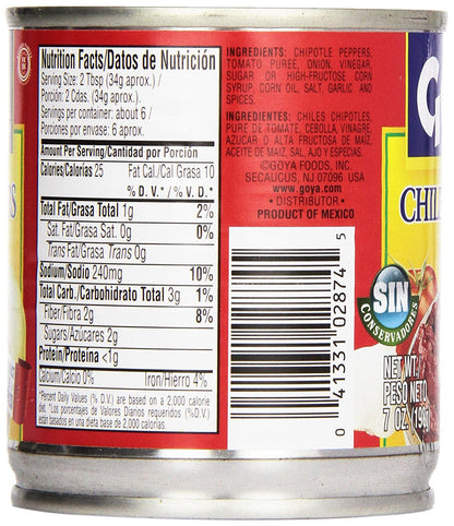 Product image of Goya Chipotle Peppers in Adobo Sauce 7 oz 7 oz