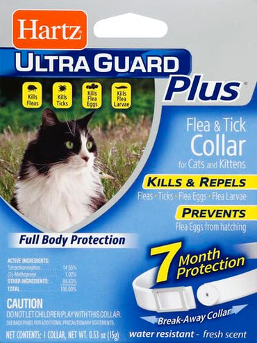 Product image of Hartz UltraGuard Plus Flea and Tick Collar for Cats Water Resistant Breakaway 7 Month Protection
