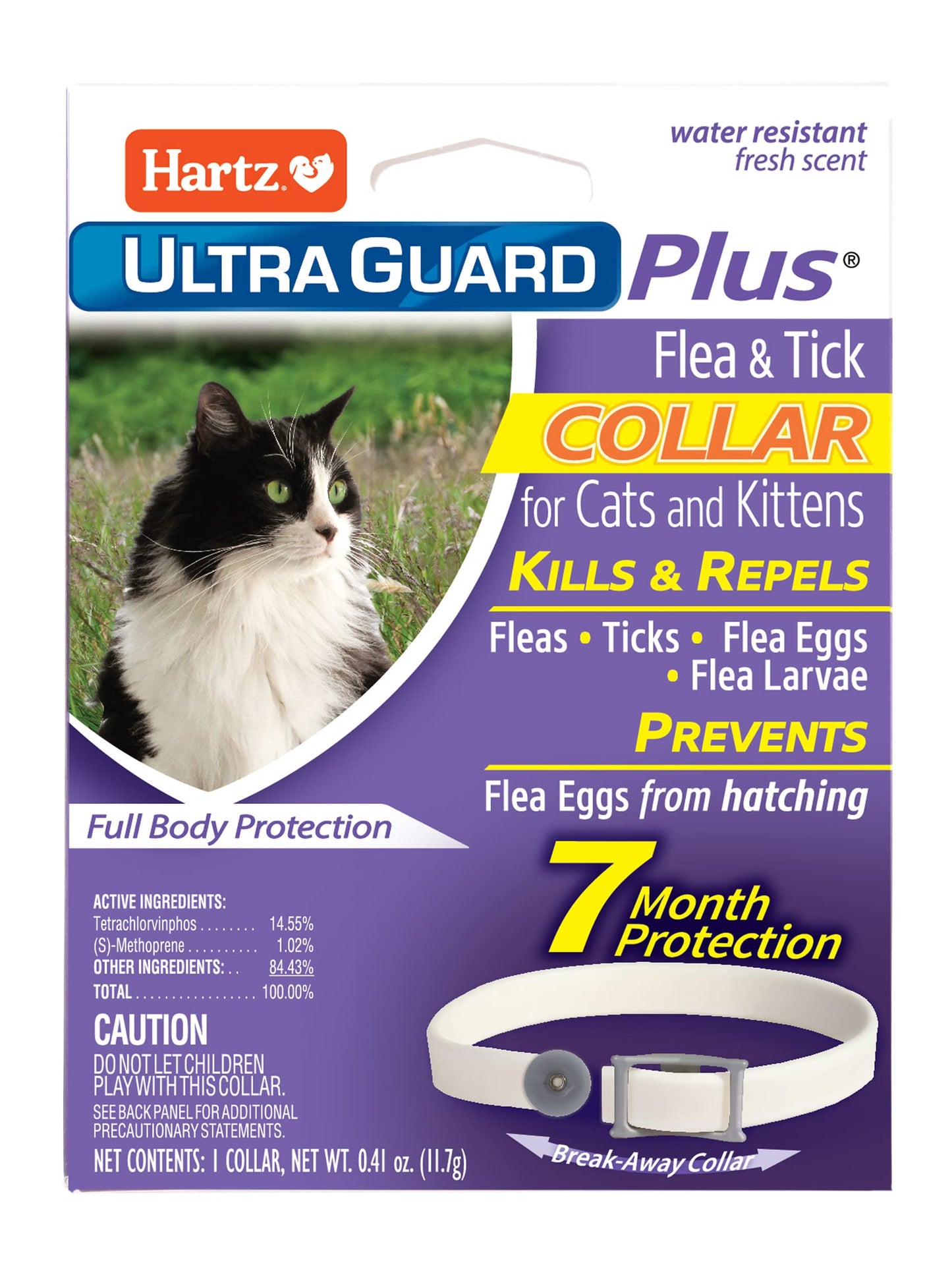 Product image of Hartz UltraGuard Plus Flea and Tick Collar for Cats Water Resistant Breakaway 7 Month Protection