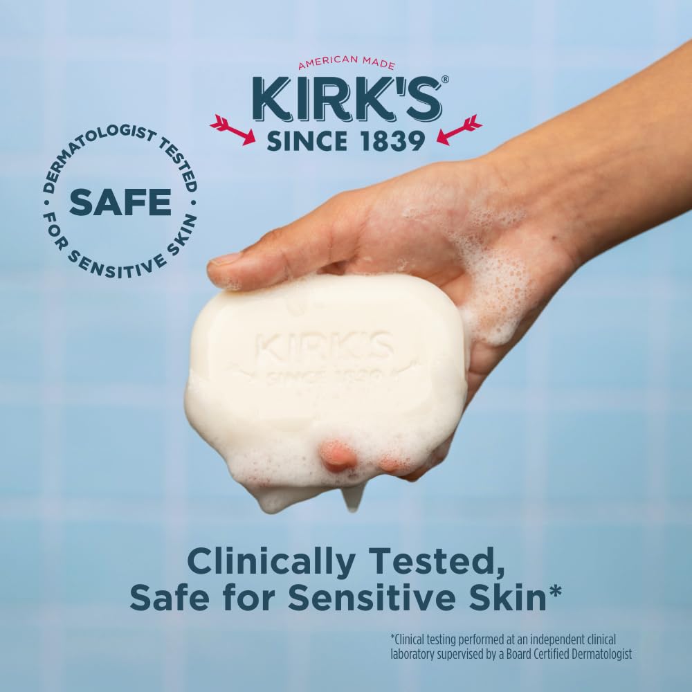 Product image of Kirk's Castile Bar Soap Made Premium Coconut Oil Bars Original Fresh Scent Men Women and Children Sensitive
