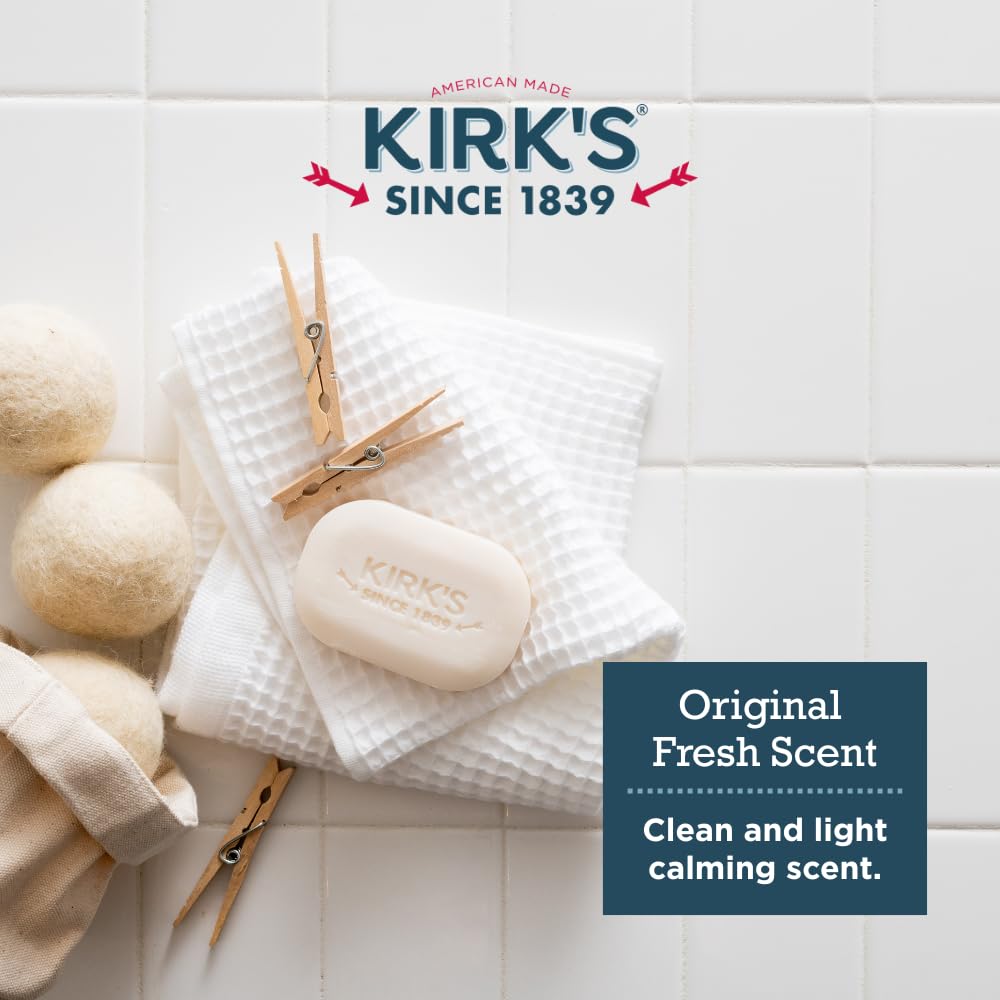 Product image of Kirk's Castile Bar Soap Made Premium Coconut Oil Bars Original Fresh Scent Men Women and Children Sensitive