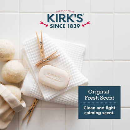 Product image of Kirk's Castile Bar Soap Made Premium Coconut Oil Bars Original Fresh Scent Men Women and Children Sensitive