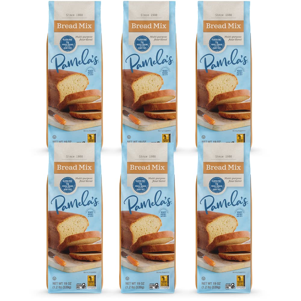Product image of Pamela's Products Gluten Free Bread Mix 19-oz Packages Pack of 6