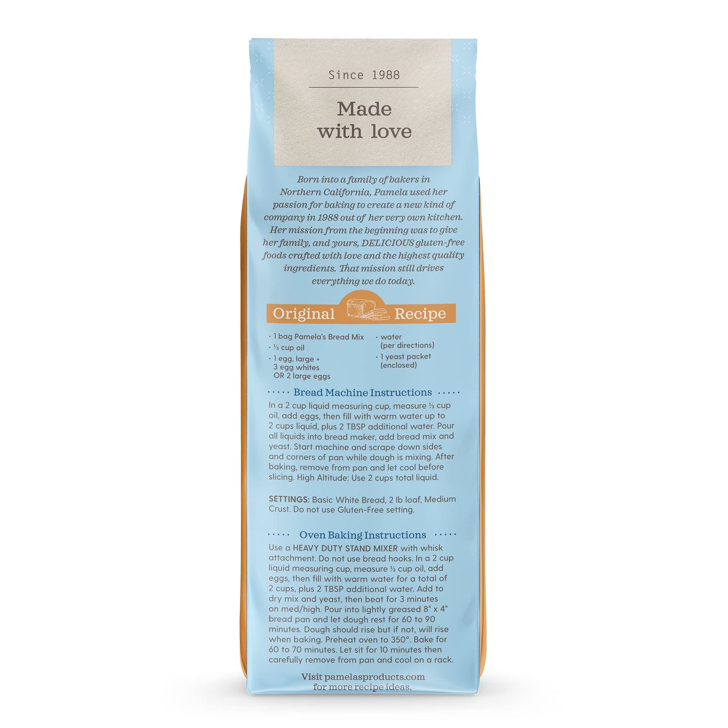 Product image of Pamela's Products Gluten Free Bread Mix 19-oz Packages Pack of 6