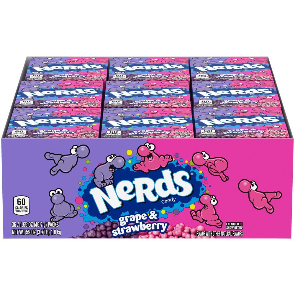 Product image of Nerds Grape and Strawberry Candy 1.65 oz 1.65 oz Pack of 36