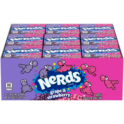 Product image of Nerds Grape and Strawberry Candy 1.65 oz 1.65 oz Pack of 36